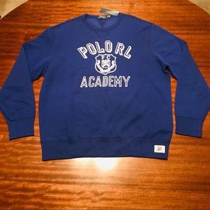 Brand NWT Polo by Ralph Lauren Blue Sweatshirt XL